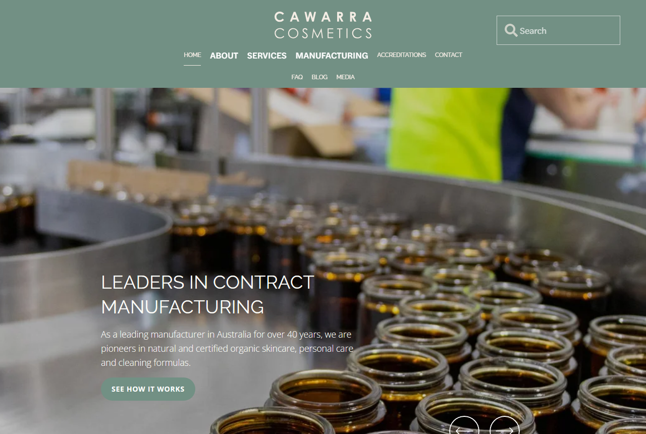 Cawarra Cosmetics official website