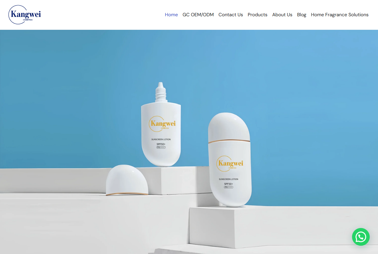 7. Guangzhou Kangwei Cosmetics website