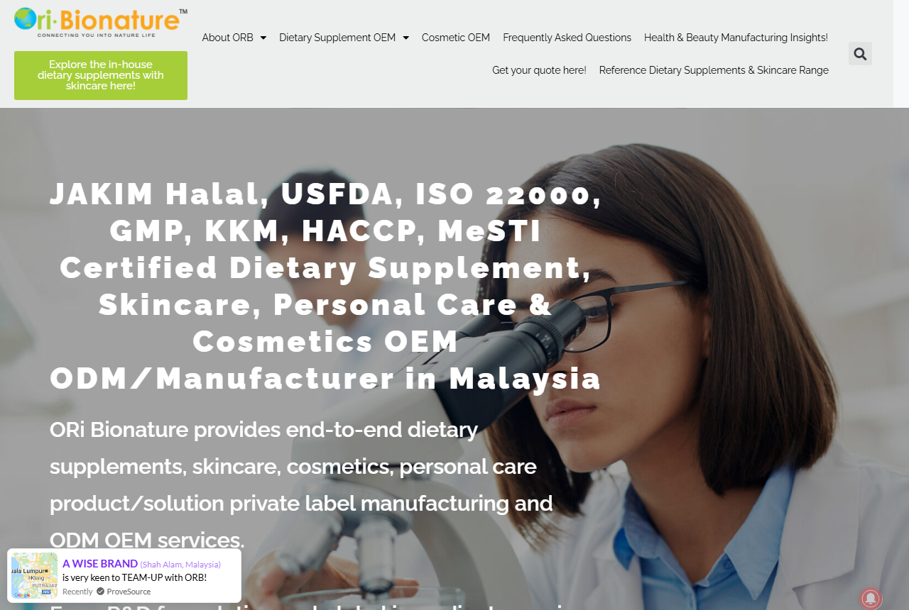 ORi Bionature official website