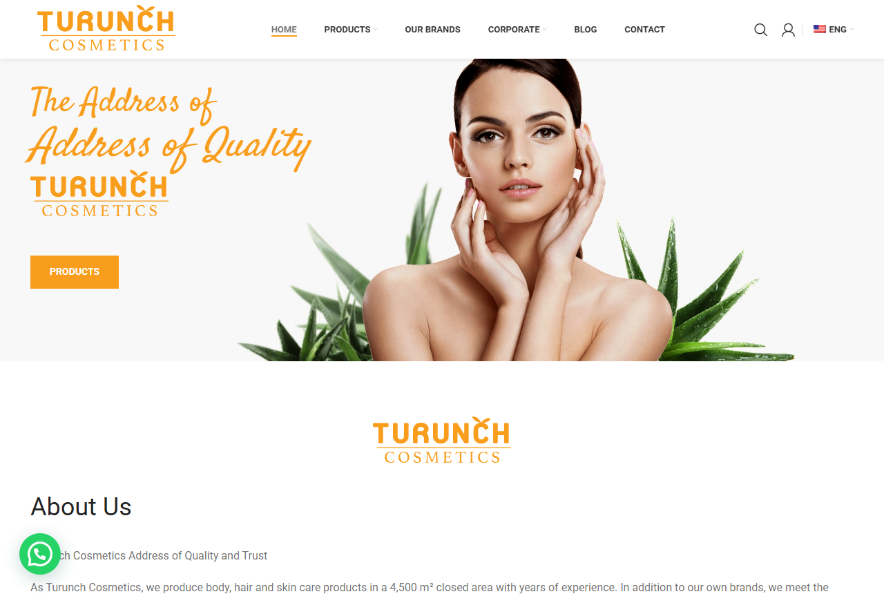 Turunch Cosmetics manufacturer website