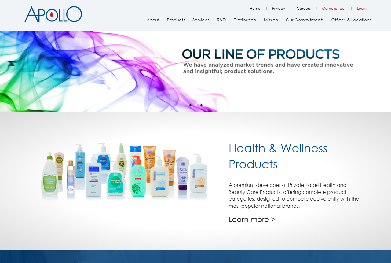 Apollo Health and Beauty Care website