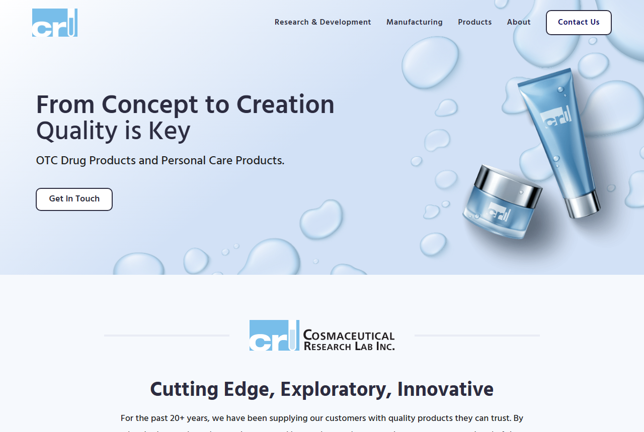 Cosmaceutical Research Lab website