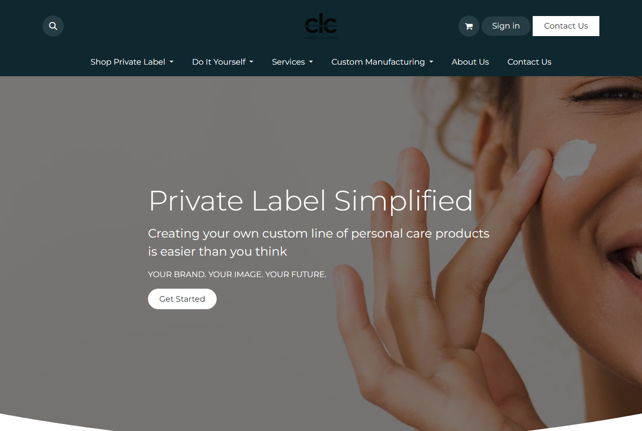 Cosmetic Labs Canada website