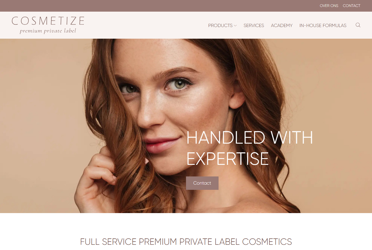 Cosmetize private label cosmetics manufacturer, Harderwijk, Netherlands