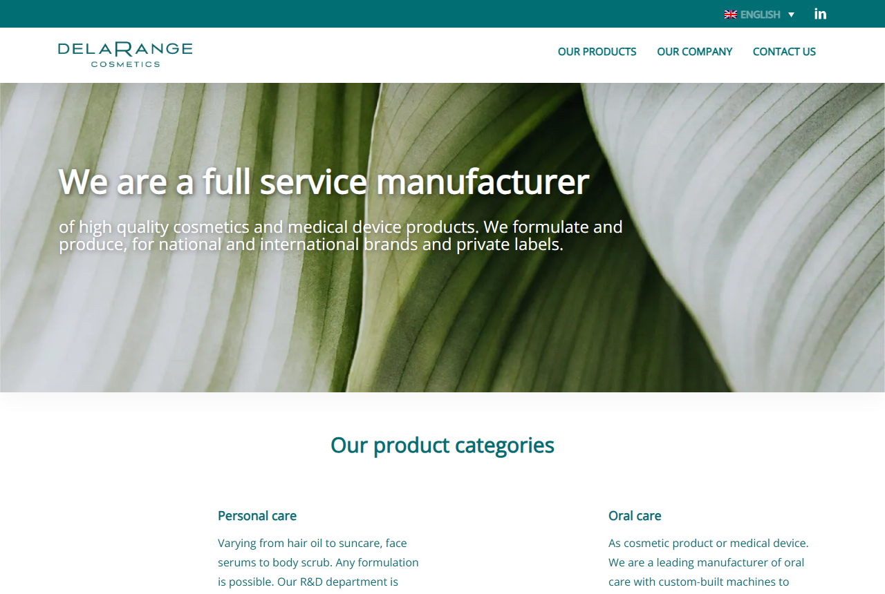 Delarange International cosmetics manufacturer, Zeewolde, Netherlands