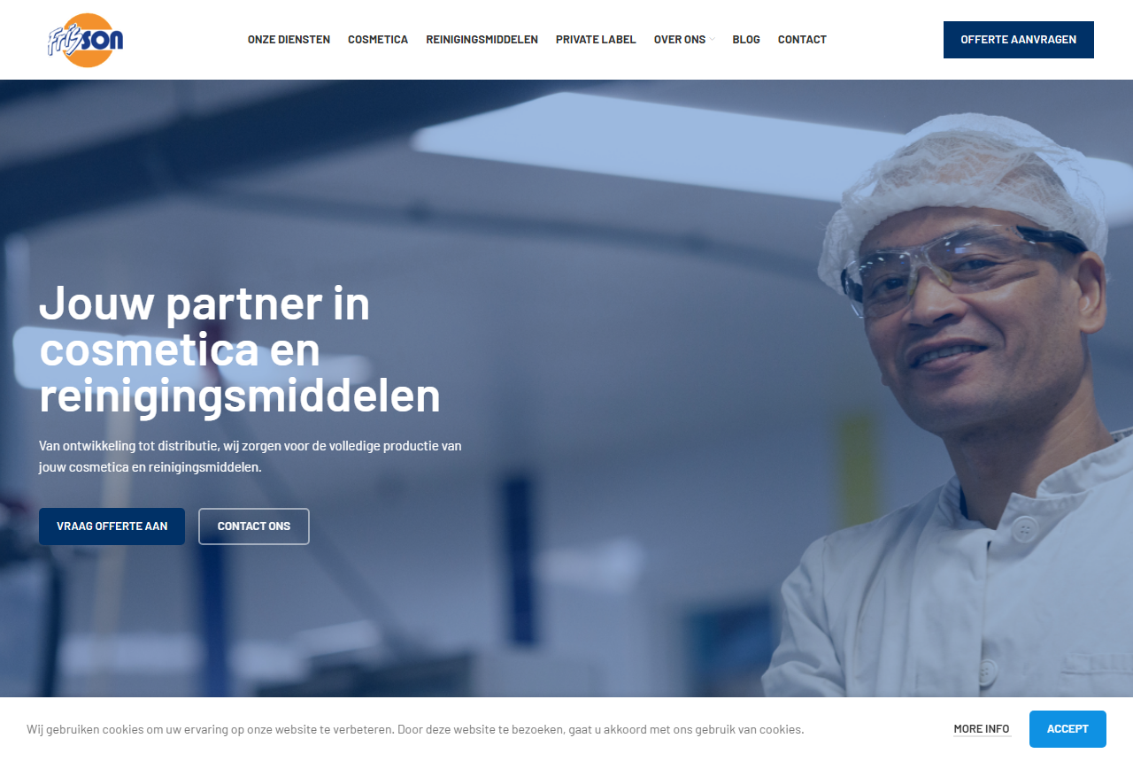 Frisson private label cosmetics producer, Dronten, Netherlands