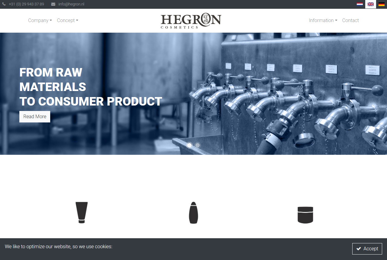 Hegron Cosmetics private label manufacturer, Purmerend, Netherlands
