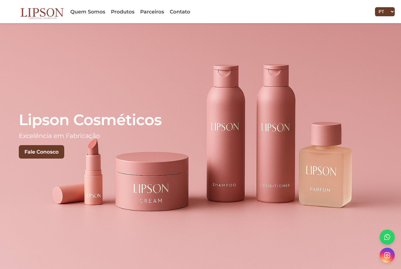 Lipson Cosmeticos website