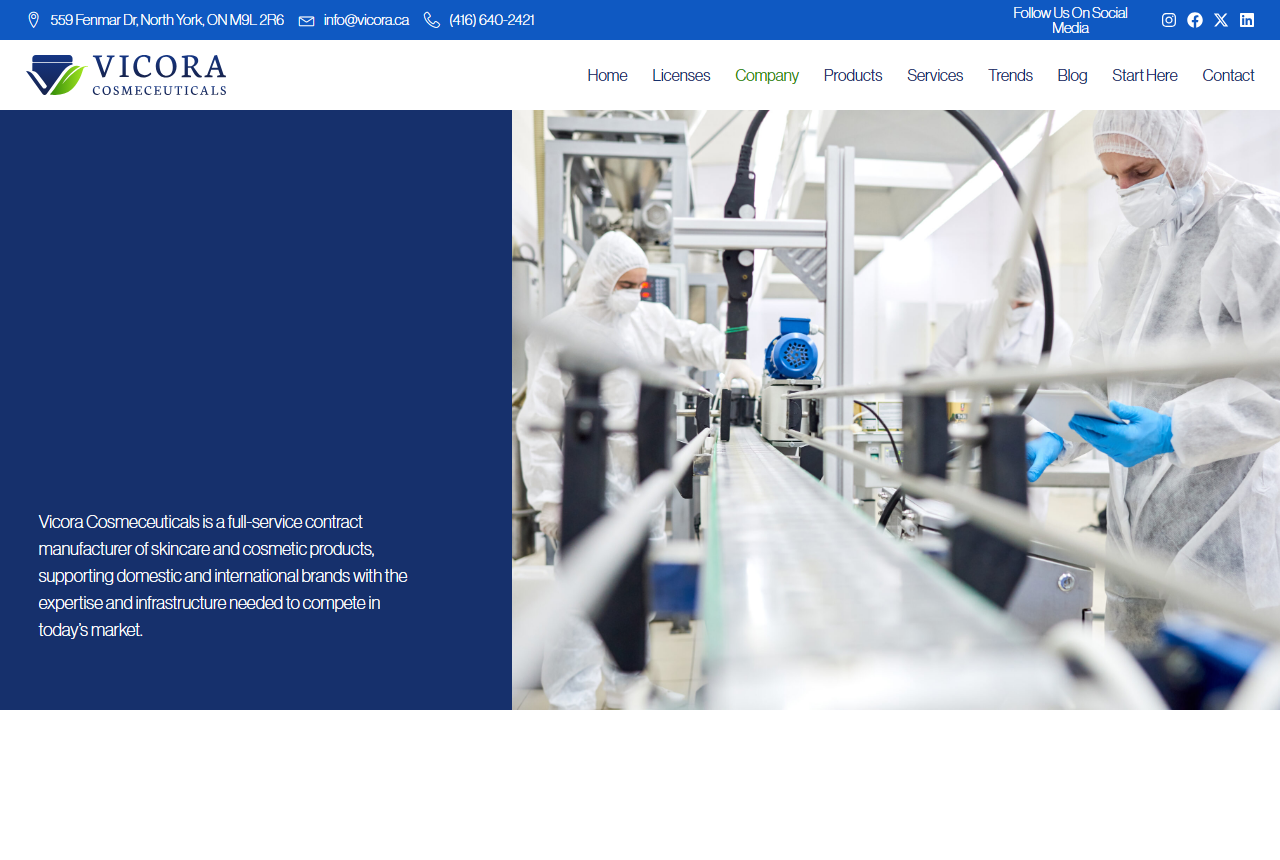 Vicora Cosmeceuticals website