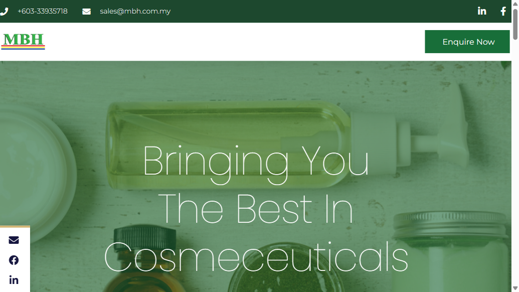MBH Cosmeceutical Sdn. Bhd. official website