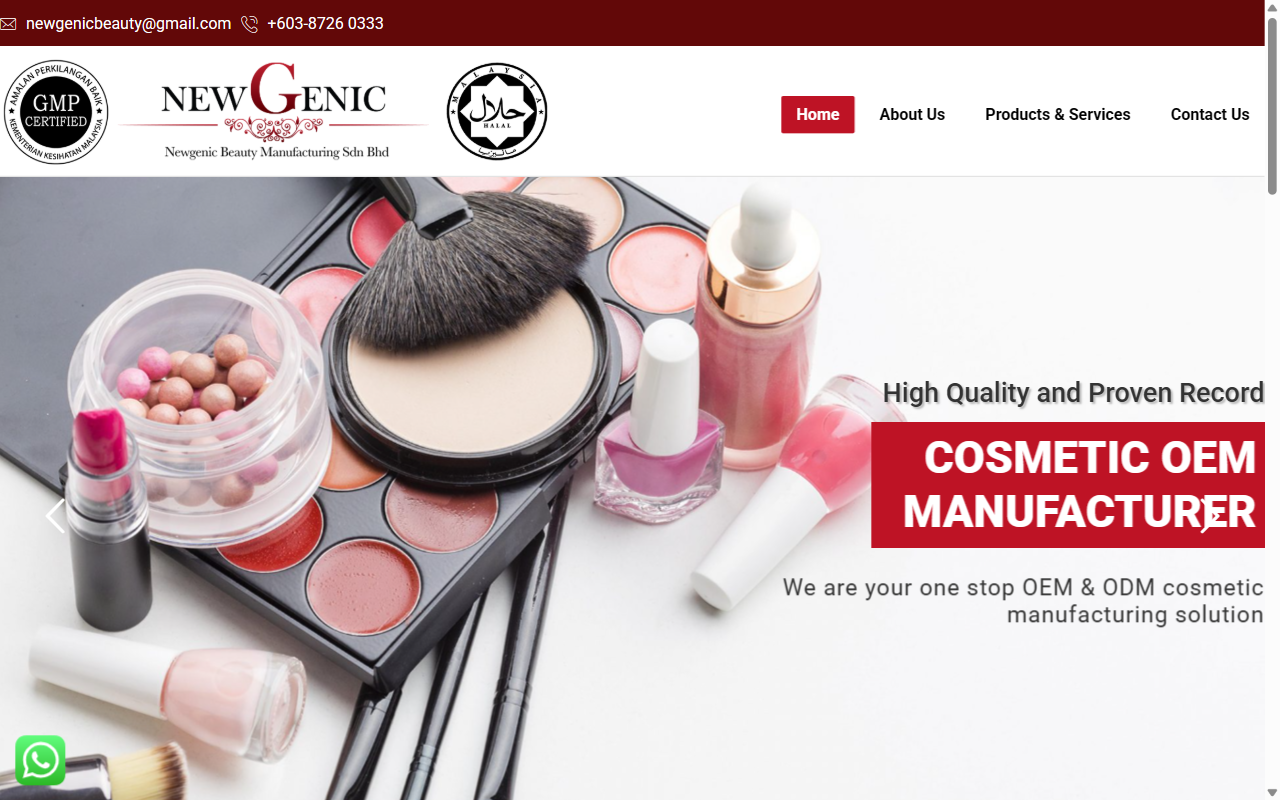 Newgenic Beauty Manufacturing Sdn. Bhd. official website